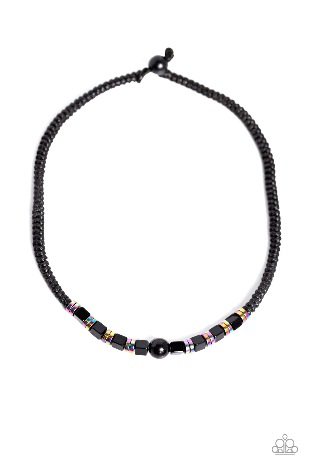 Oil Spill Orbit - Black Urban Necklace